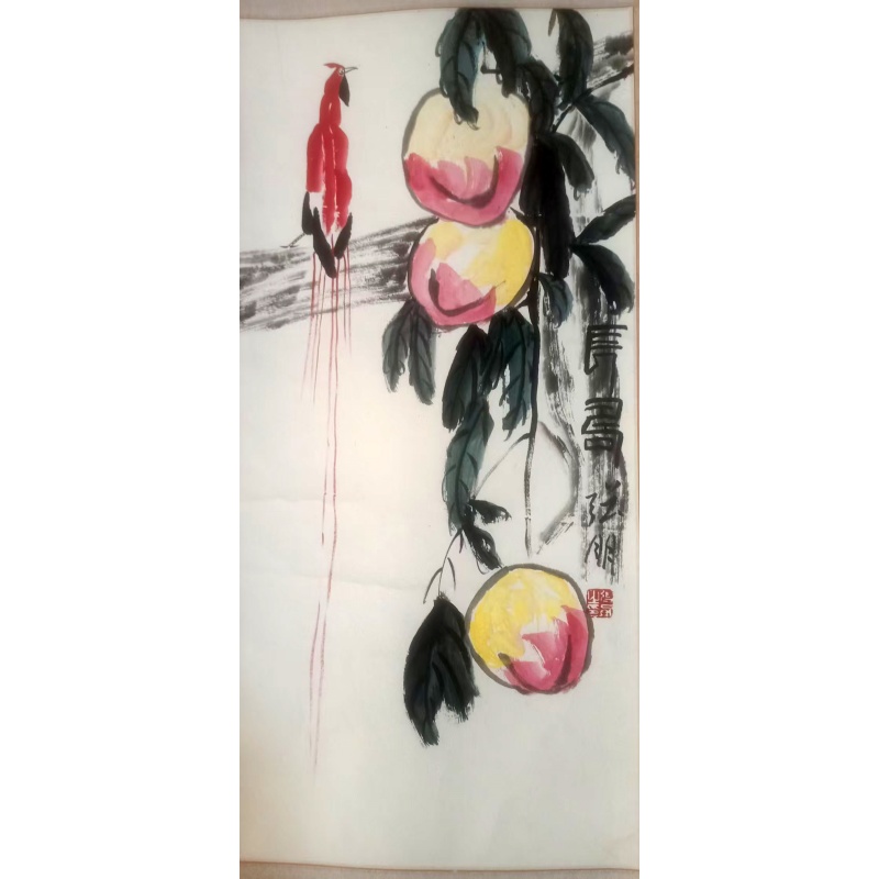 寿桃+绶带鸟AB1175