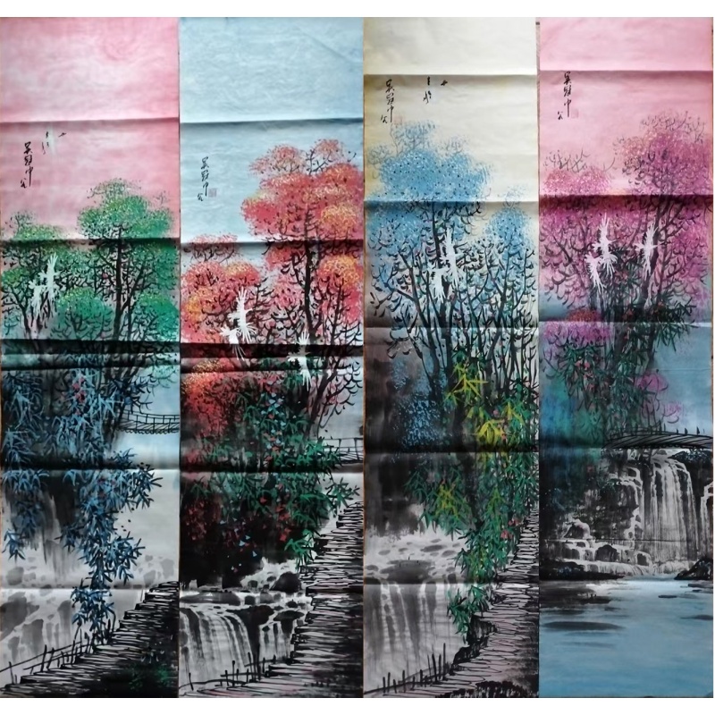 江南四季条屏AB1405