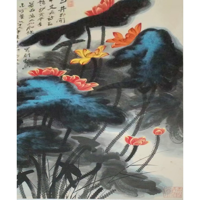 泼彩荷花图AC1047