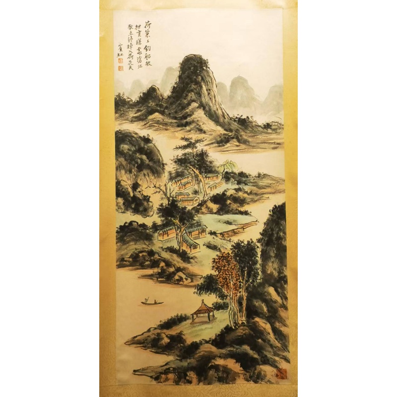 荷叶上钓船歌AB1593