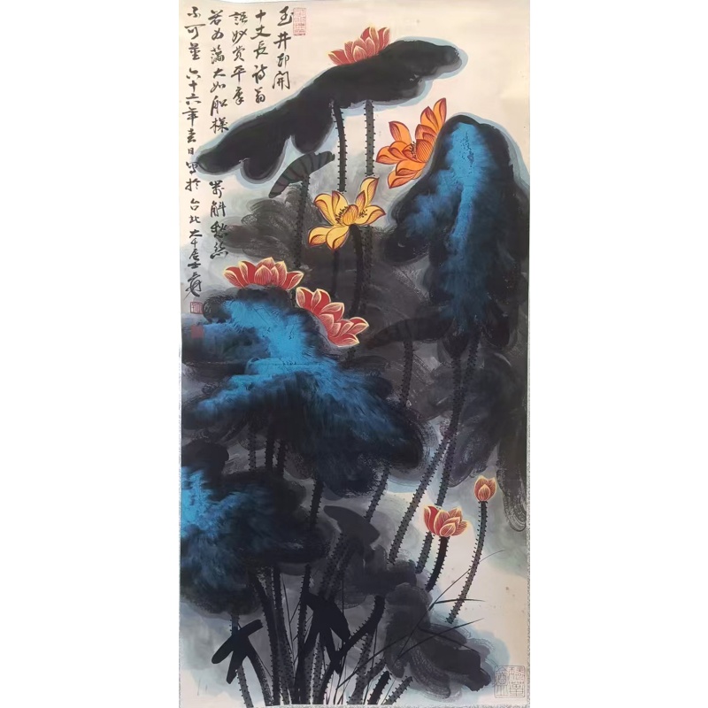 泼墨荷花AB1664