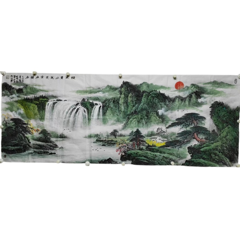 富水长流。青绿山水AB1758