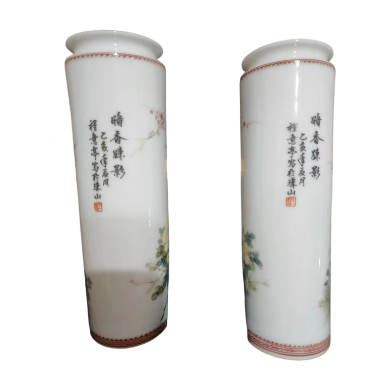 暗香疏影帽筒一对AC1722