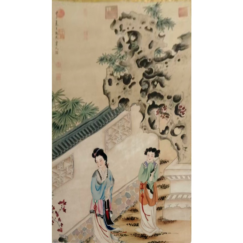 庭院仕女图AE0718