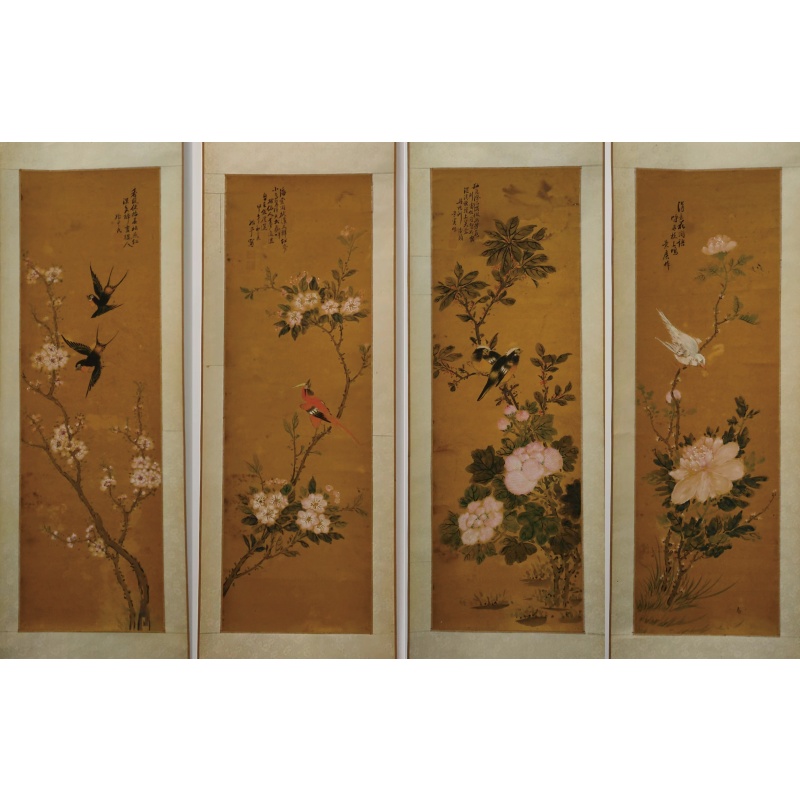 花鸟四条屏AB2494