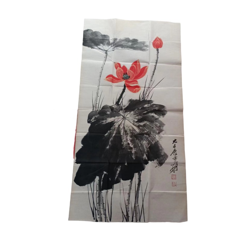 钩金荷花图AC1006