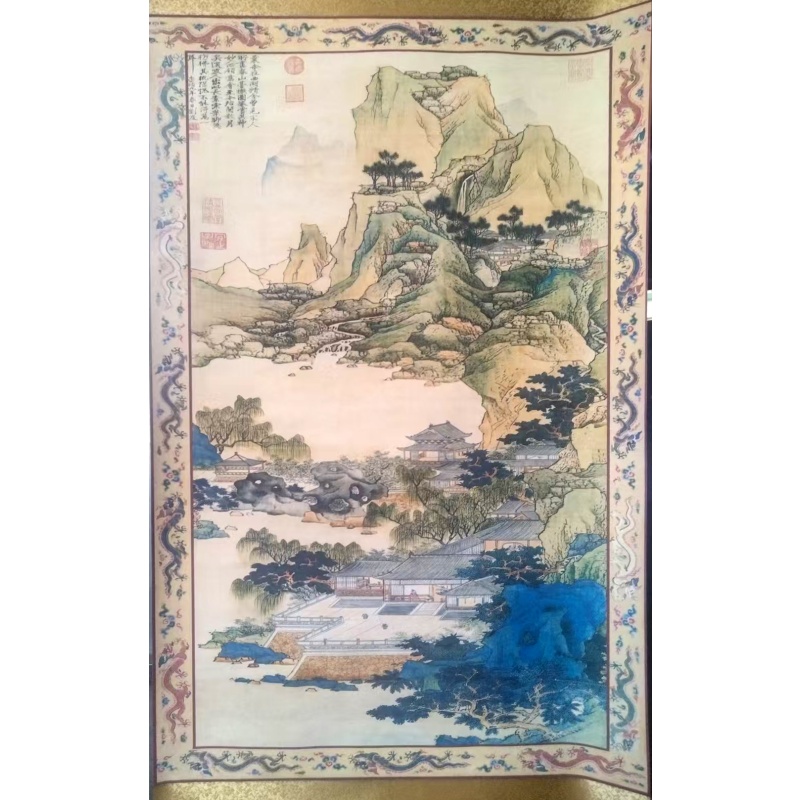春山台榭图AB2529