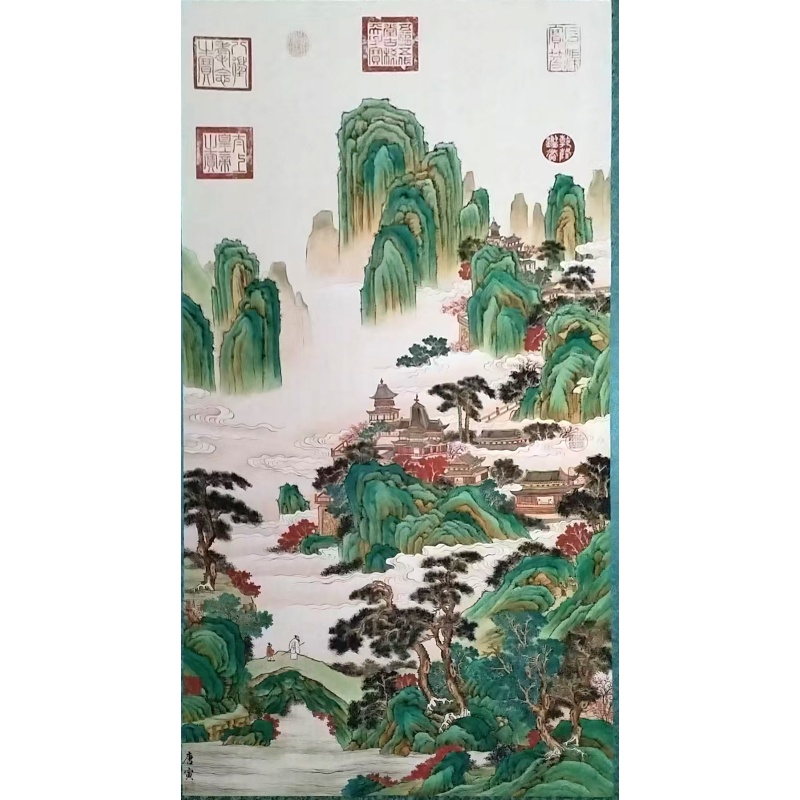 青绿山水画AB2537