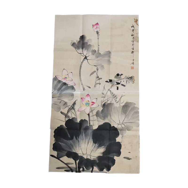 荷花双雀图AC1122