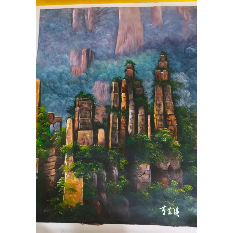 绿色山崖图AB01538