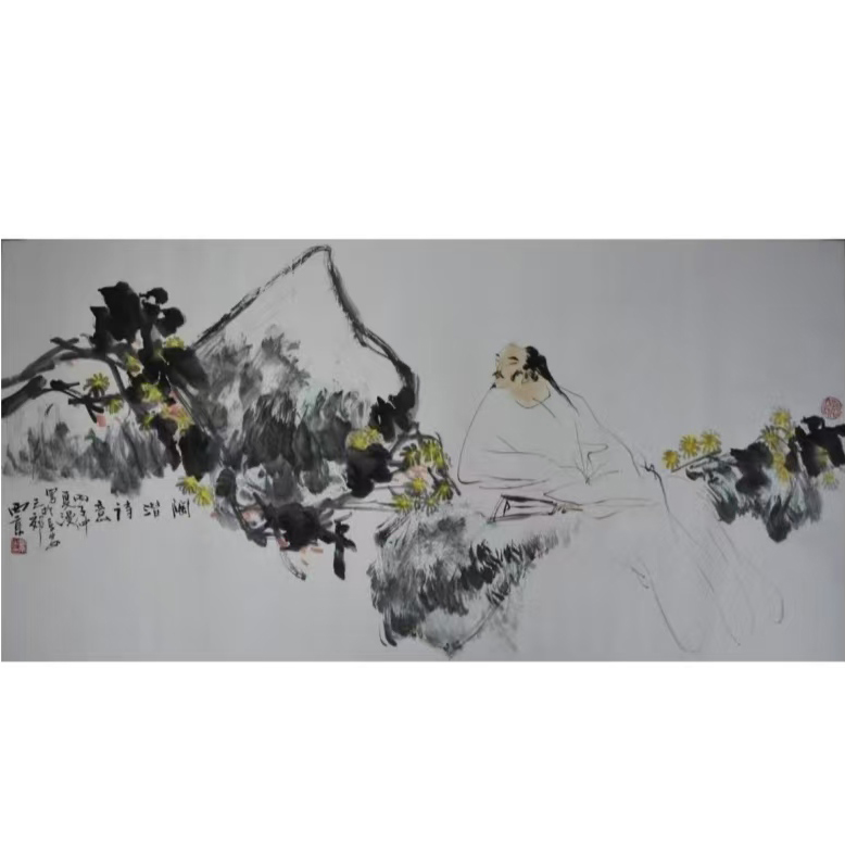 王西京《陶潜诗意》原装原裱AD2075