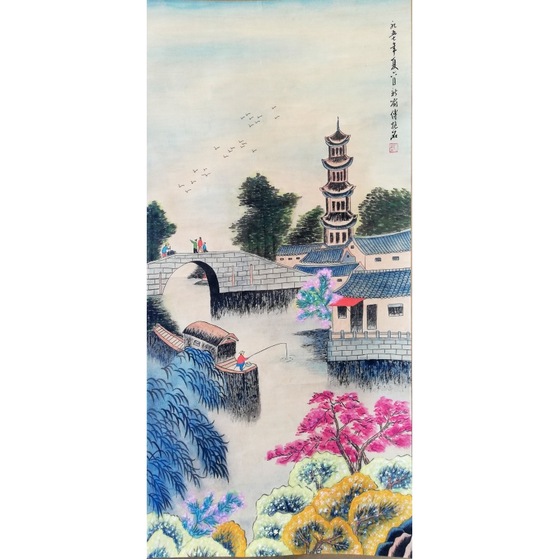 古塔映春波AE0752