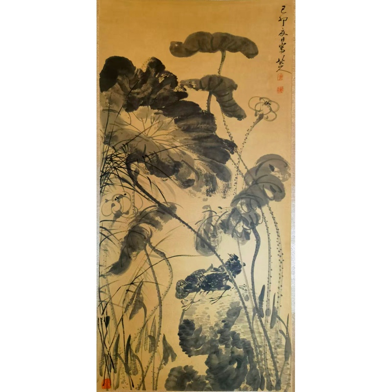 荷花双禽图AF0366