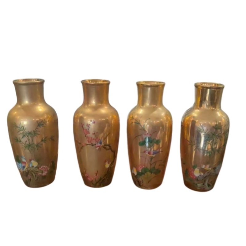 四季花鸟珐去琅彩瓶AK0753