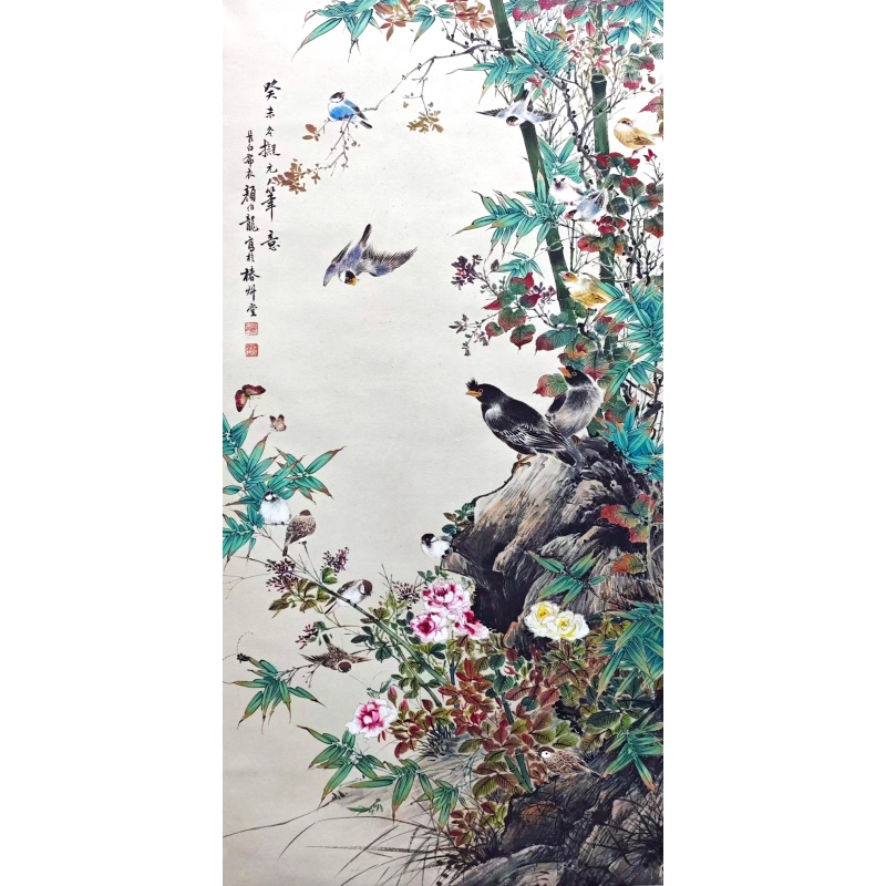 拟元人笔意花鸟图AF3018