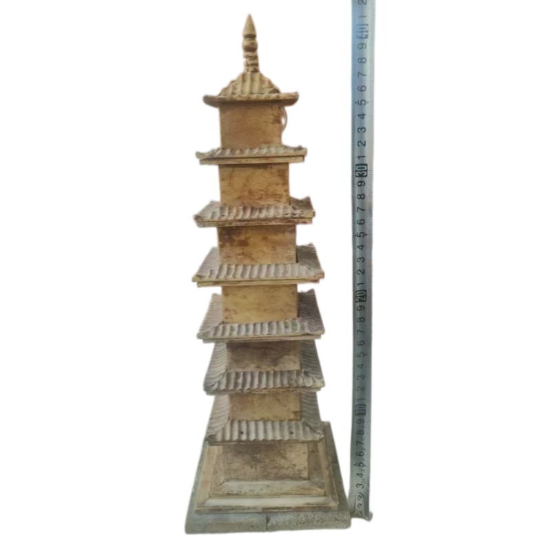 骨雕七层佛塔摆件AG1163