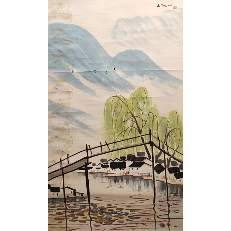 江南水乡水墨画AA0634