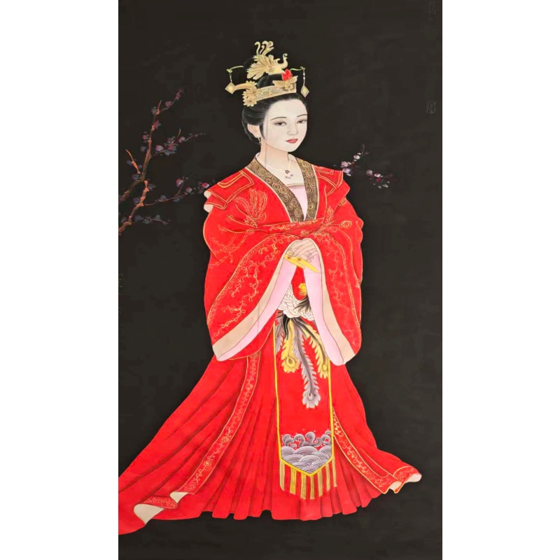 中国红仕女图AC0583