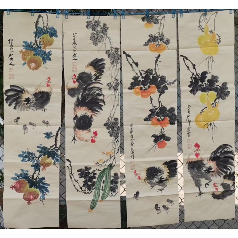 公鸡四条屏AB3000