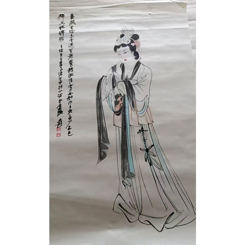白描侍女图AB3075