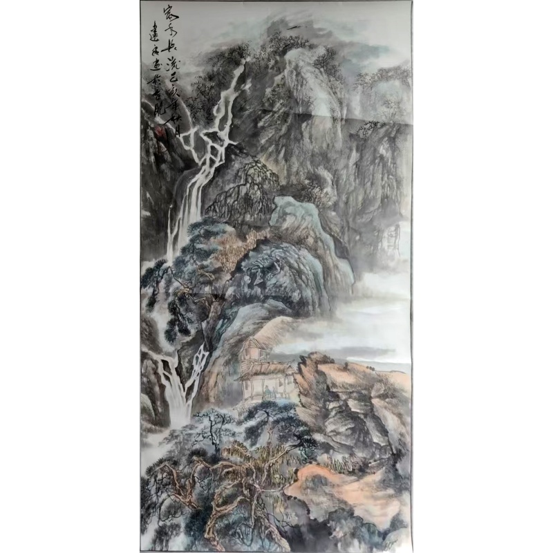 溪山飞瀑山居图AH0660