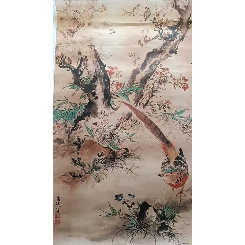 锦鸡花木图AB3077