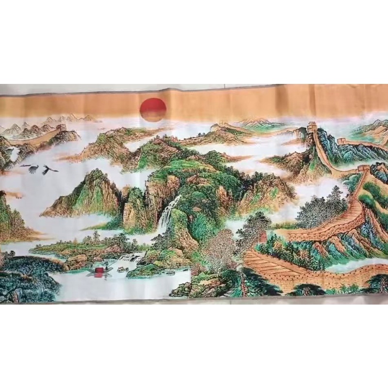 明代手工唐绣《万里雄风》AB3056