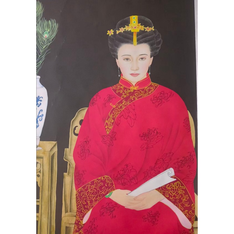 中国红.仕女图AB3191