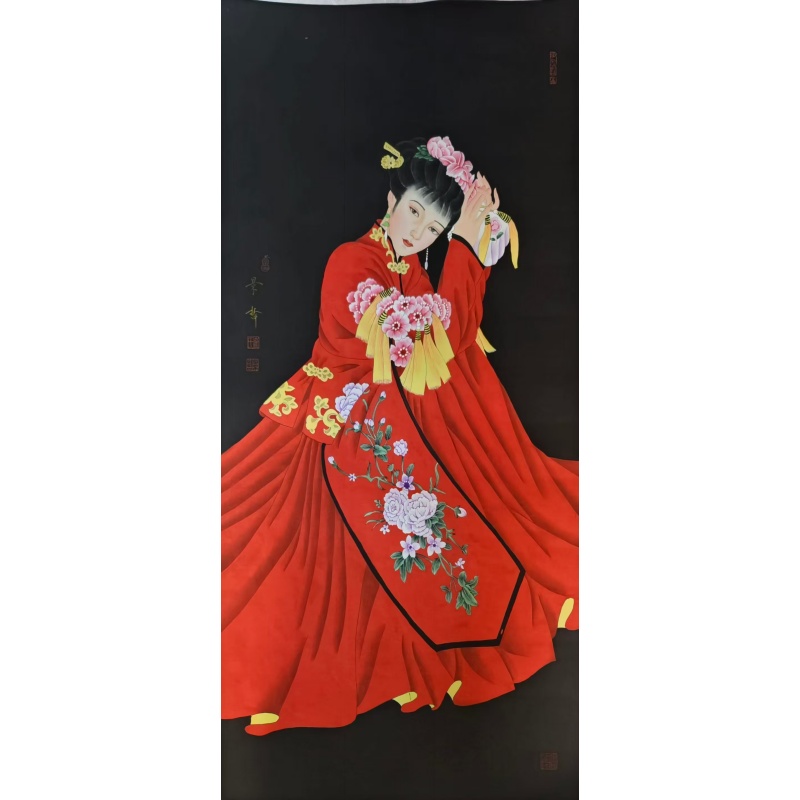 红衣仕女图AB01920