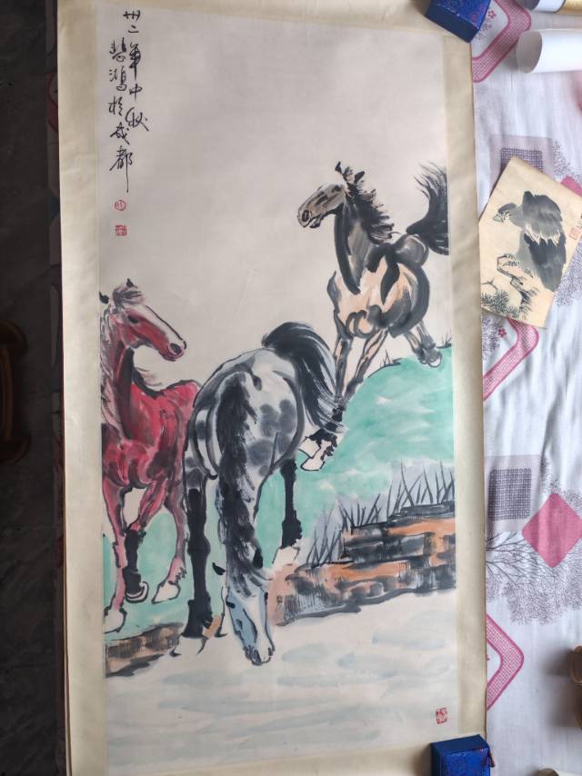 徐 悲鸿三俊图