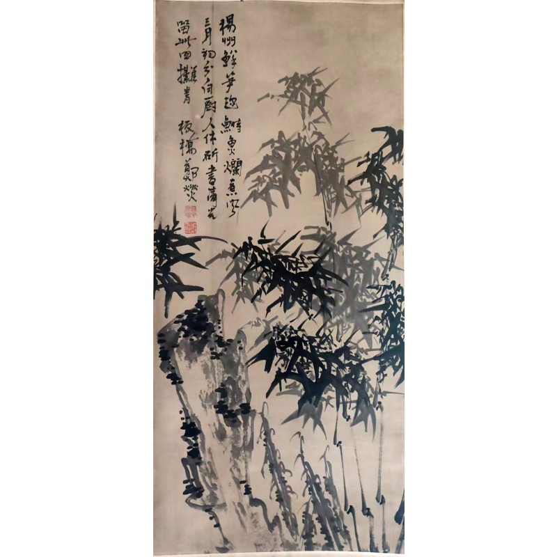 墨竹立轴画AB3357