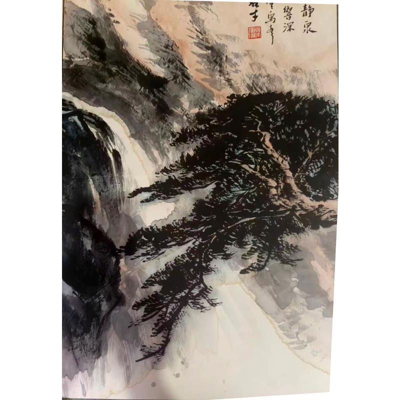 静泉深谷山水画AK1194