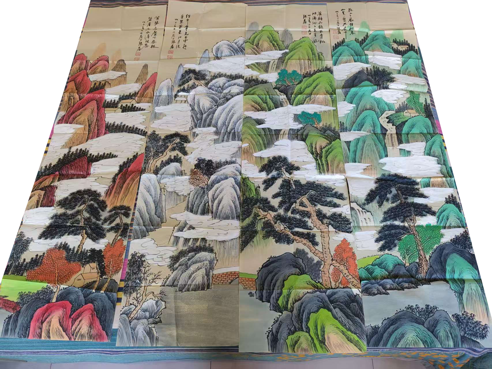 张大千《山水四条屏》AD7310