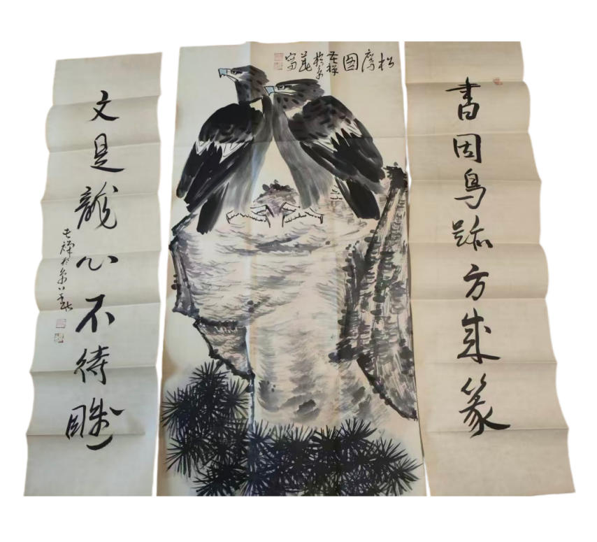 李苦禅《松鹰图》中堂AD7311