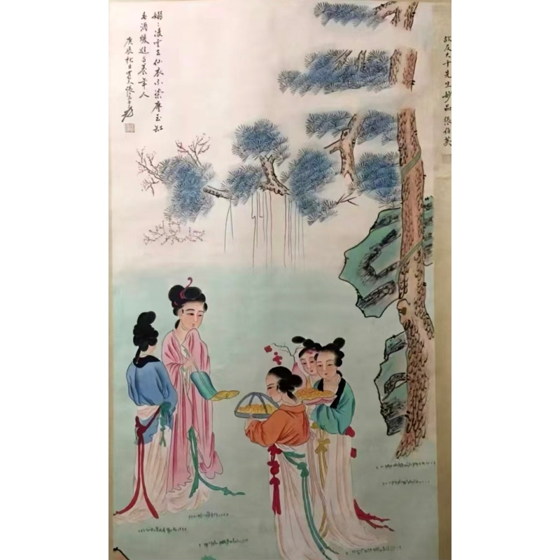 张大千  人物AD7372