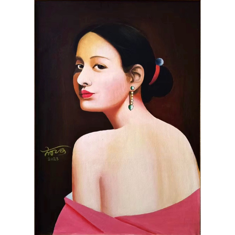 美女油画AB3472