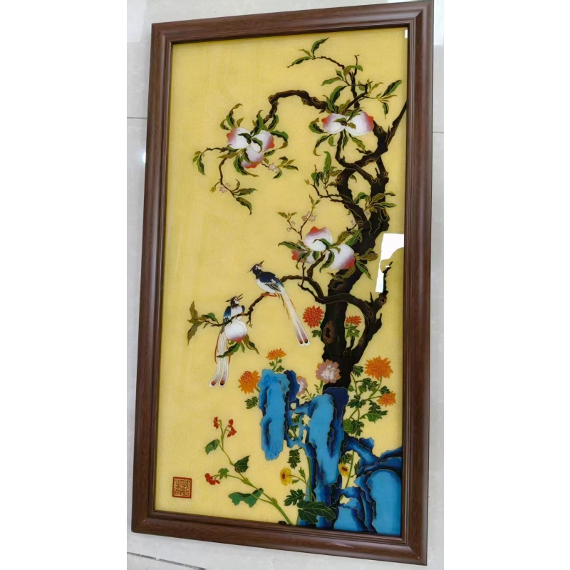 景泰蓝（掐丝珐琅）花鸟挂屏AB3443
