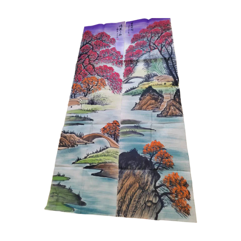 红枫山水四条屏AC1322