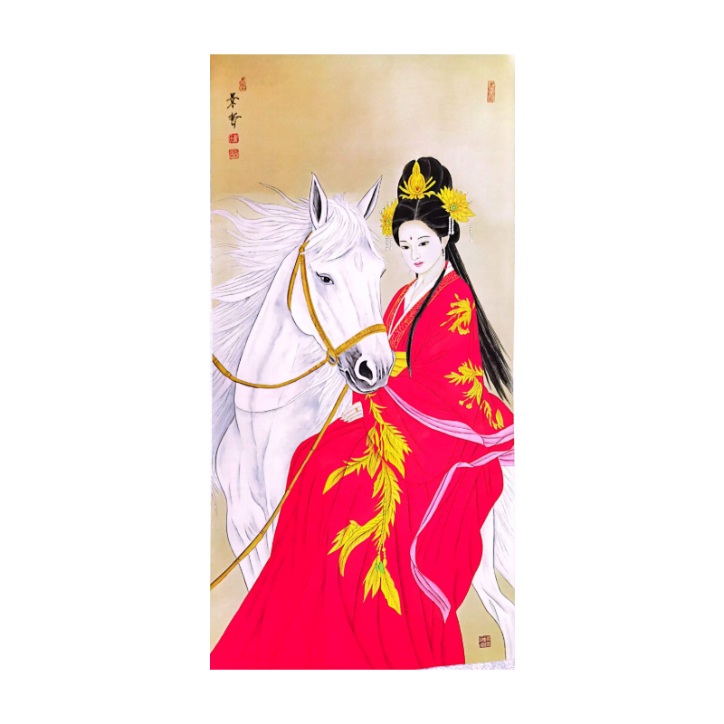 红妆白马仕女AC1459