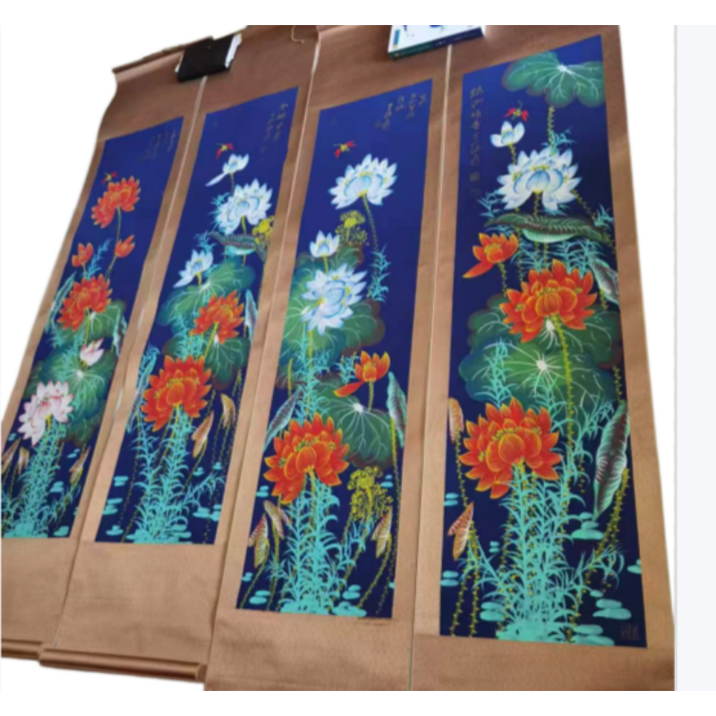 荷池暗香四条屏AB01999
