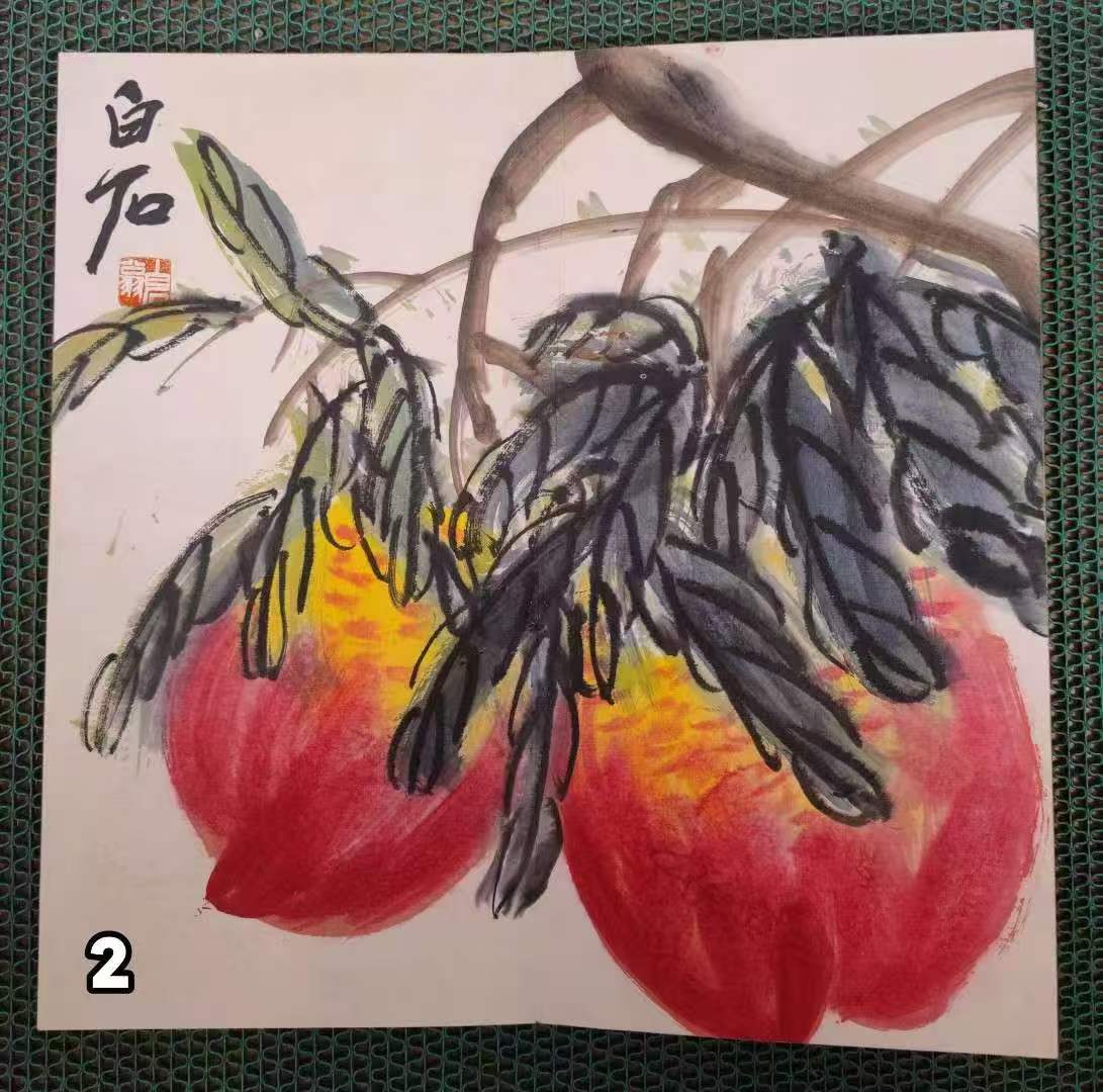 齐白石《寿桃册》AD2102