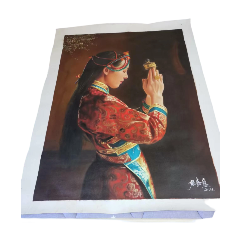 张嘉应的油画《遐想1》AD7710