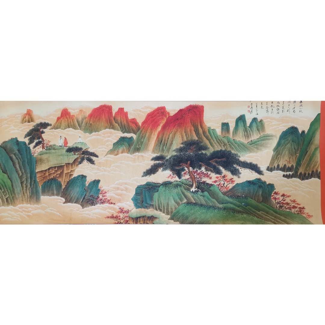张大千青绿山水AD7817