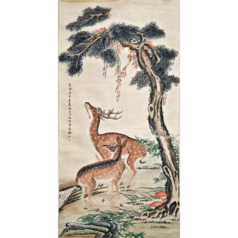 松鹿同春图AD7957