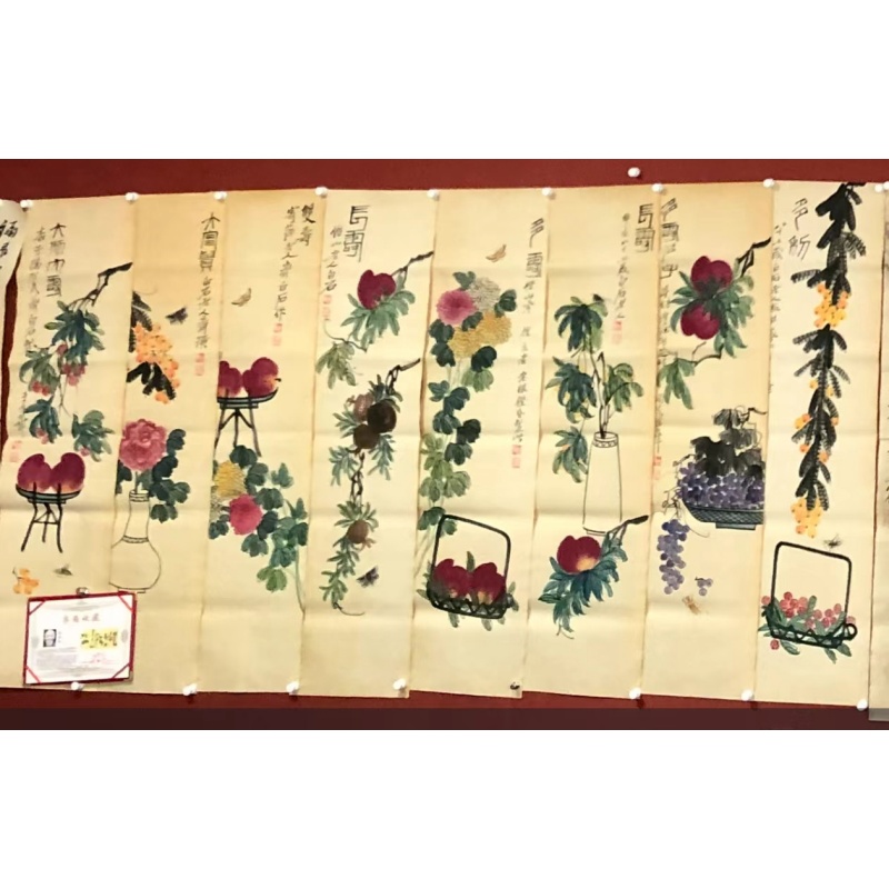 果蔬祝寿通景八条屏AB01822