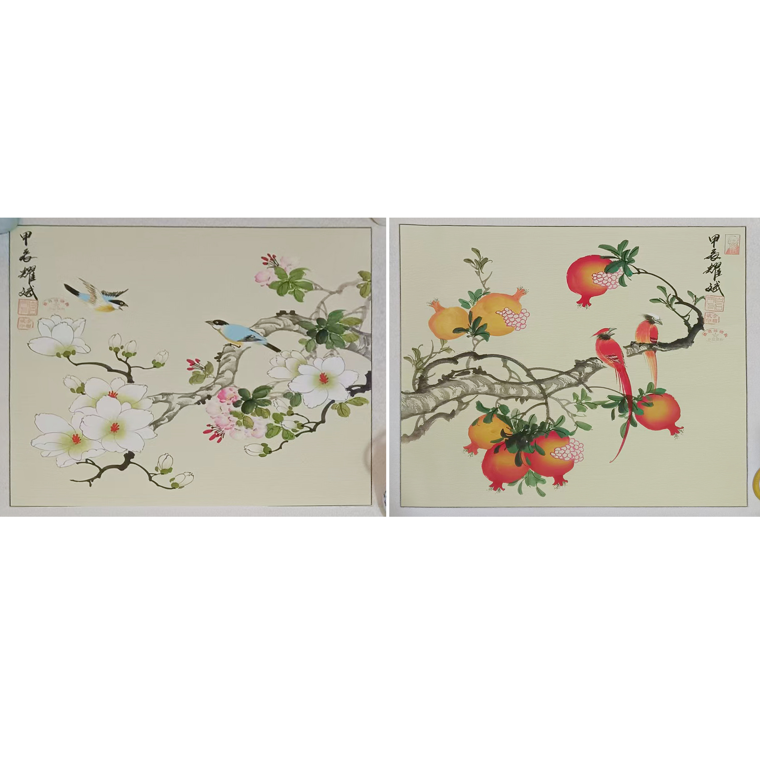 余耀斌《石榴玉兰》AD7876