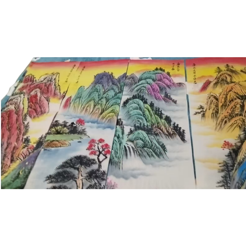 张大千   山水八条屏AD7968