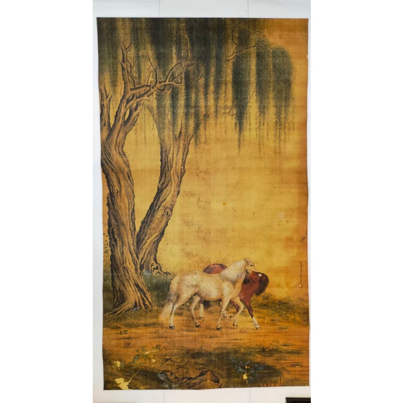 垂柳双骏图AG1590