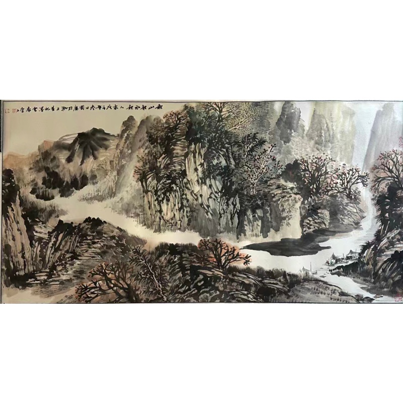 秋山秋水画卷AB3850