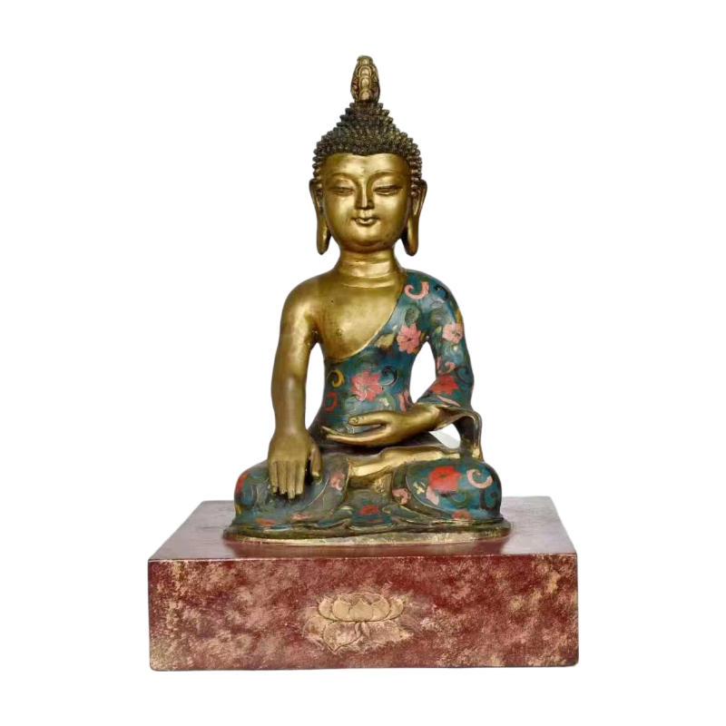 铜胎鎏金掐丝珐琅释迦牟尼坐像AC1070